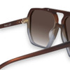 RODEO - Matte Transparent Chocolate Fade to Crystal w. Gold Metal / Brown Gradient Lens