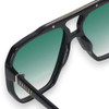 RODEO - Gloss Black w. Gold Metal / Dark Green Gradient Lens