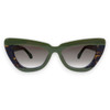LAFAYETTE - Army Green Clear Tort Splice w. Gold Metal / Brown Gradient Lens
