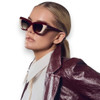 LAFAYETTE - Burgundy Light Tan Splice w. Gold Metal / Brown Gradient Lens