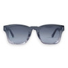 SOLOMON - Transparent Grey Fade to Smokey Crystal w. Silver Metal Trim / Black Gradient Lens
