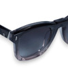SOLOMON - Transparent Grey Fade to Smokey Crystal w. Silver Metal Trim / Black Gradient Lens