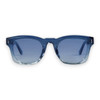 SOLOMON - Transparent Blue Fade to Crystal w. Silver Metal Trim / Blue Gradient Lens