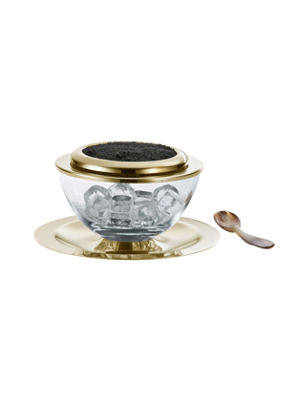 Imola Caviar Service with Spoon - Gold