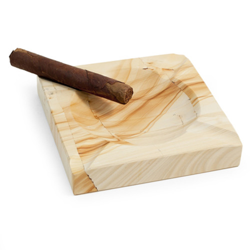 Solid Marble Cigar Ashtray - Square Solid Marble Cigar Ashtray - Square