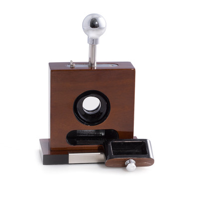 Guillotine Cigar Cutter - Walnut Wood Open