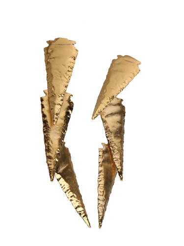 Triple Arrow Earrings - Gold