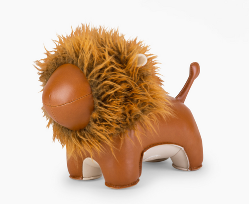 Lion Lino Paperweight (Tan + Wheat)