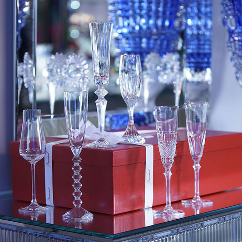 Bubble Box Flutes Set/6 Lead Crystal