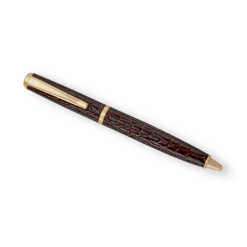 Embossed Brown Croc Leather Embossed Brown Croc Leather