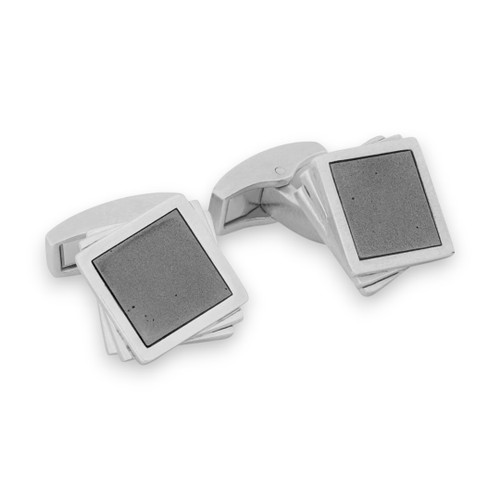 Twisted Square Cufflinks Hematite Limited Edition