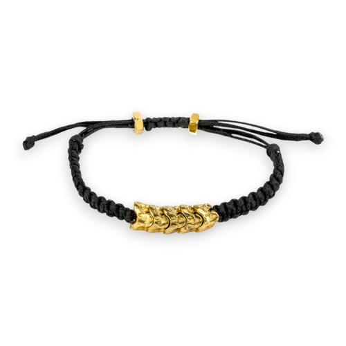 Microbone Center Macrame Bracelet