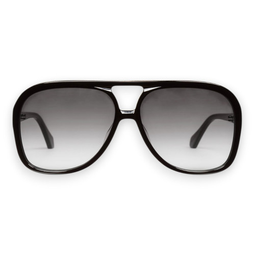 BANG - Gloss Black w. Gold Metal Trim / Black Gradient Lens