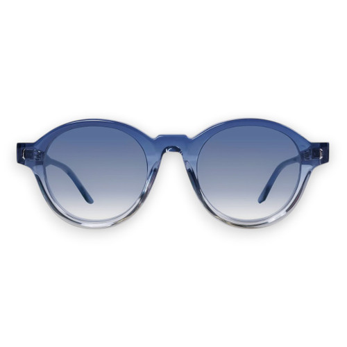MOTEL - Transparent Blue Fade to Crystal w. Silver Metal / Blue Gradient lens