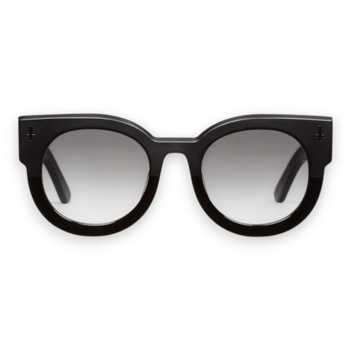 ADCC - Matte to Gloss Black w. Inverted Crosses / Black Gradient Lens