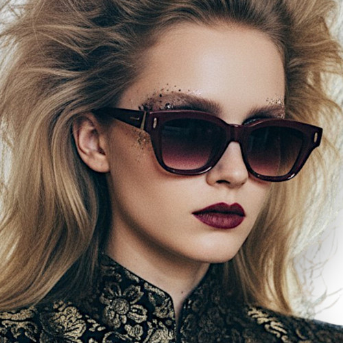 RITUAL - Burgundy w. Gold Metal / Rose Gradient Lens