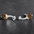 Sterling Silver Knot Cufflinks With Tiger Eye