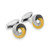Tri-Colour Mobius Knot Cufflinks In Sterling Silver