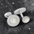 Cable Oval Cufflinks Sterling Silver Mother of Pearl