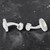 Cable Oval Cufflinks Sterling Silver Mother of Pearl