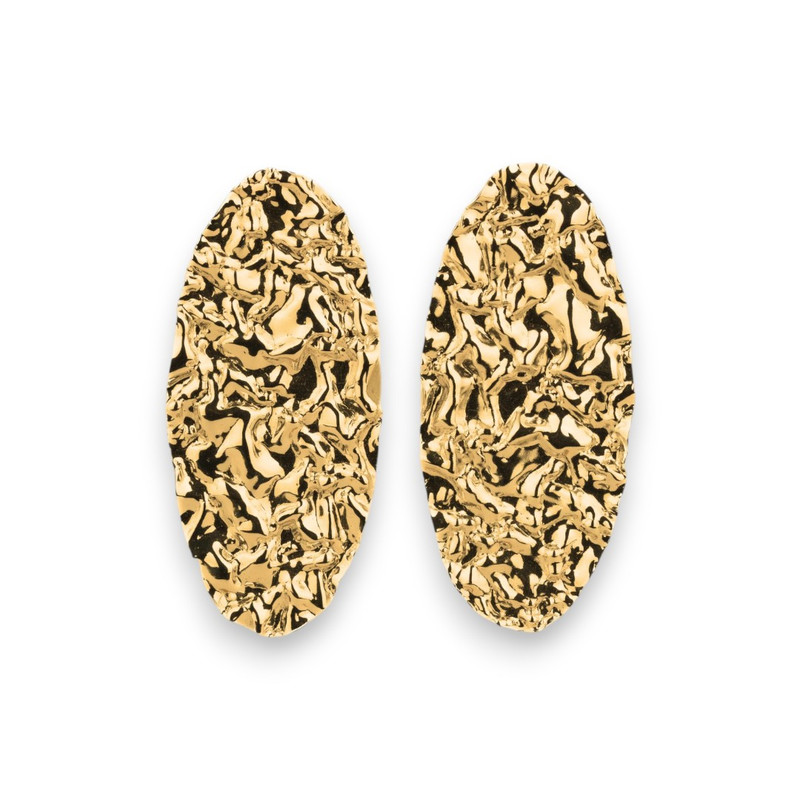 Textured Oval Earrings