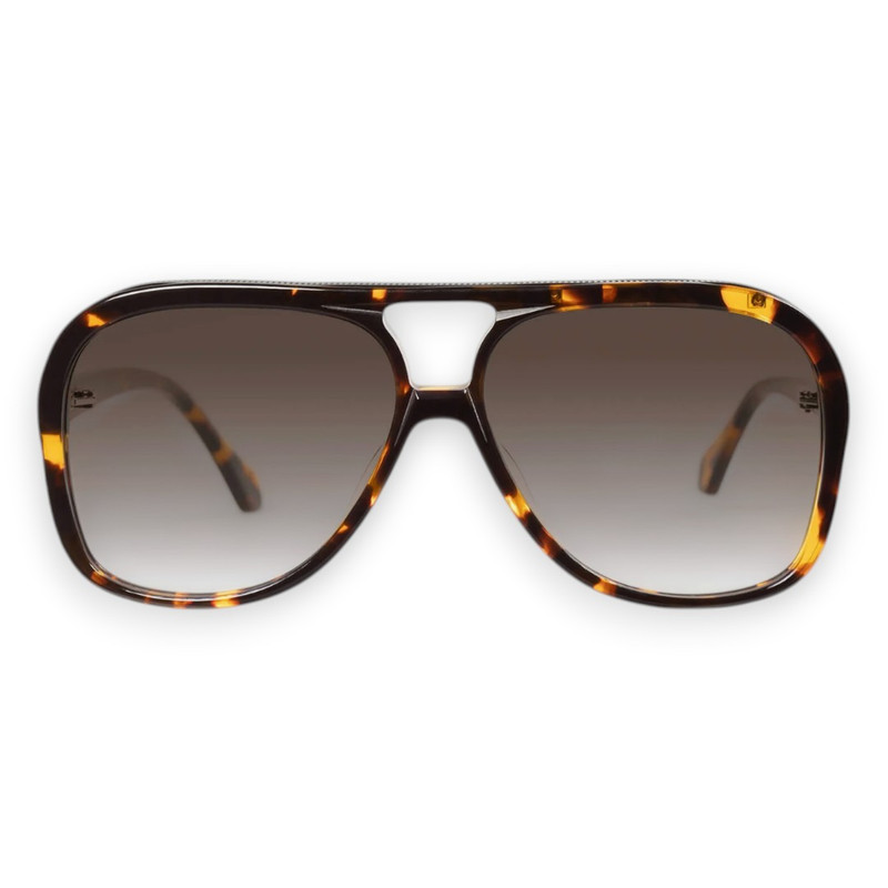 BANG - Dark Tortoise w. Matte Black Metal Trim / Brown Gradient Lens