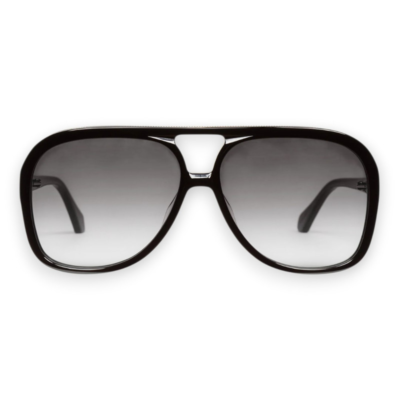 BANG - Gloss Black w. Gold Metal Trim / Black Gradient Lens
