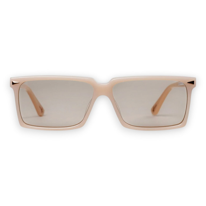 CONVICTION - Bone w. Rose Gold Metal Trim / Light Brown Lens