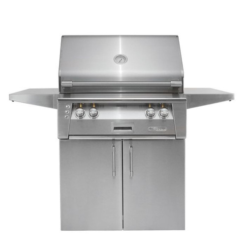 Alfresco 30 inch Cart Grill 2 Burner, Rotis, Double Doors and Sear Zone