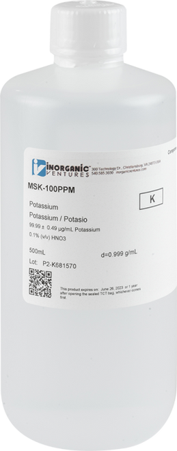 MSK-100PPM | Inorganic Ventures 100ug/mL POTASSIUM