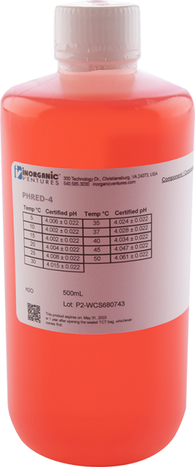 PHRED-4 | Inorganic Ventures Red Potassium Hydrogenphthalate Buffer (pH 4)