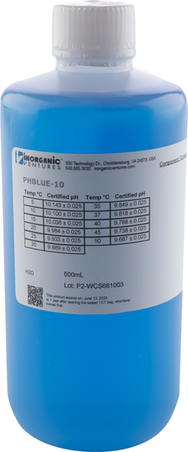 PHBLUE-10 | Inorganic Ventures Blue Sodium Carbonate / Sodium Bicarbonate Buffer (pH 10)
