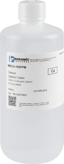 MSCA-100PPM | Inorganic Ventures 100ug/mL CALCIUM