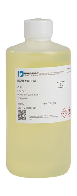 MSAU-100PPM | Inorganic Ventures 100ug/mL GOLD HCl