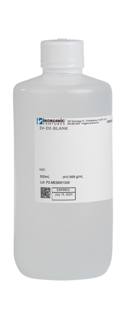 IV-DI-BLANK | Inorganic Ventures Deionized Water Blank