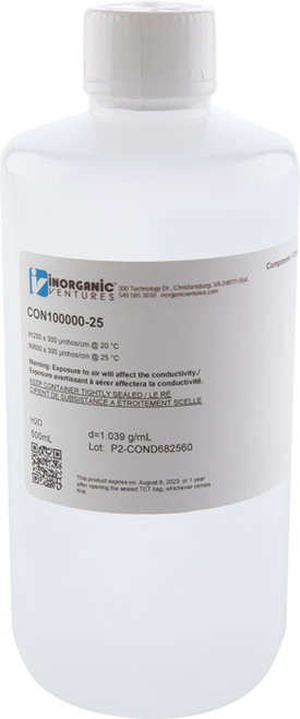 CON100000-25 | Inorganic Ventures Conductivity Standard (100,000 uS/cm at 25°C)
