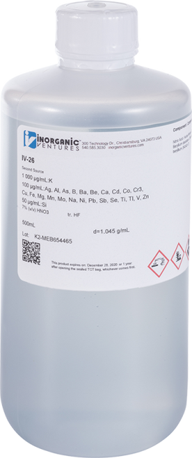 IV-26 | Inorganic Ventures 26 Element ICP Calibration/Quality Control Standard
