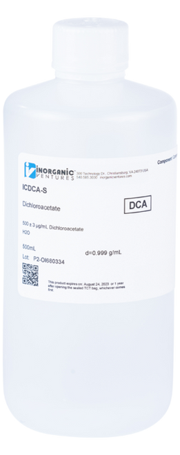 ICDCA-S | Inorganic Ventures 500 ppm Dichloroacetate IC Standard