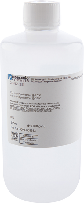 CON2-25 | Inorganic Ventures Conductivity Standard (2 uS/cm at 25°C)
