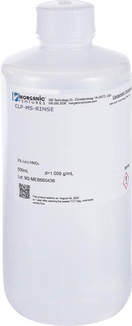 CLP-MS-RINSE | Inorganic Ventures ICP Rinse Solution 2% (v/v) HNO3