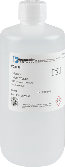 CGTEN1 | Inorganic Ventures 1000ug/mL TELLURIUM HNO3