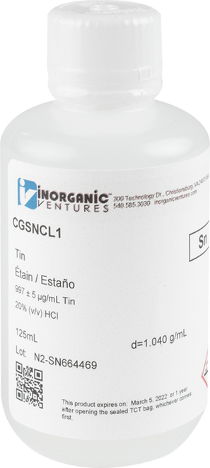 CGSNCL1 | Inorganic Ventures 1000ug/mL TIN/HCL