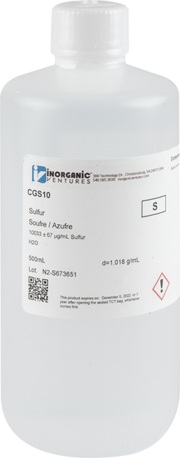 CGS10 | Inorganic Ventures 10,000ug/mL SULFUR
