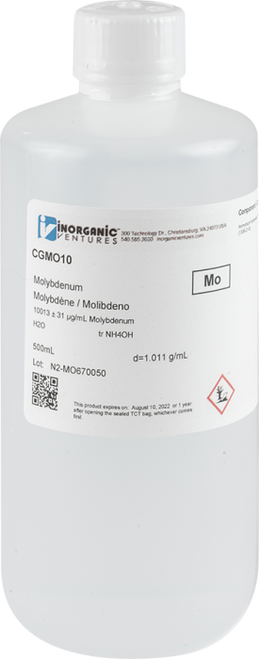 CGMO10 | Inorganic Ventures 10,000ug/mL MOLYBDENUM