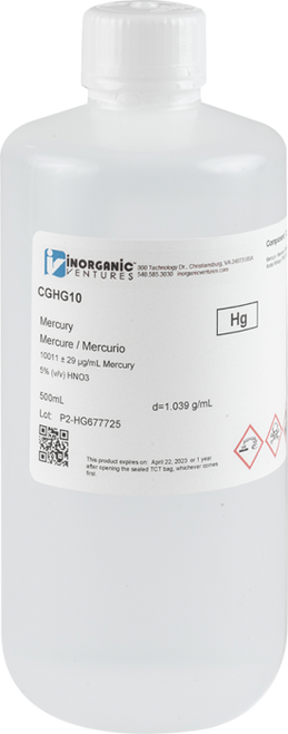CGHG10 | Inorganic Ventures 10,000ug/mL MERCURY