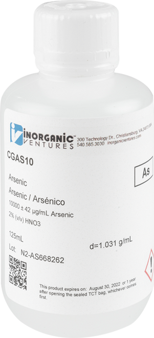 CGAS10 | Inorganic Ventures 10,000ug/mL ARSENIC