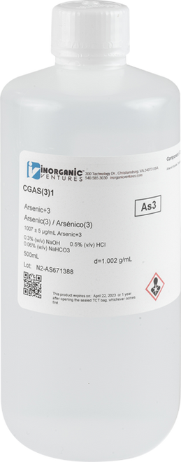 CGAS(3)1 | Inorganic Ventures 1000ug/mL ARSENIC (+3)