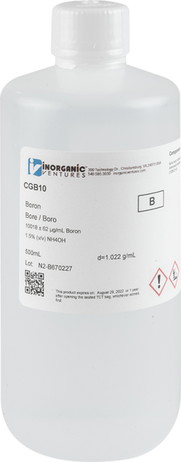 CGB10 | Inorganic Ventures 10,000ug/mL BORON