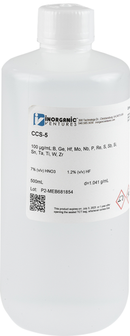 CCS-5 | Inorganic Ventures 100 ppm Fluoride Stable Elements ICP Standard