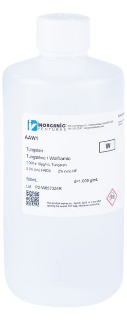 AAW1 | Inorganic Ventures 1000ug/mL TUNGSTEN